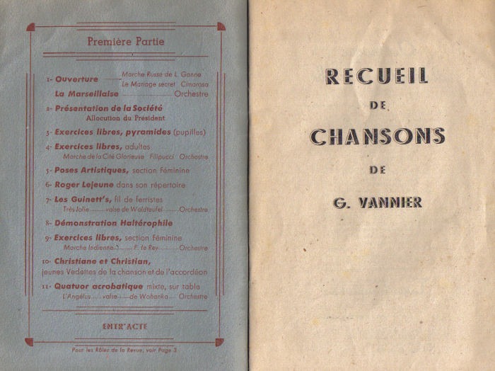 Georges Vannier: Recueil de chansons (1946)