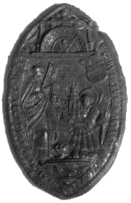 Sceau du chapitre de Saint-Guibert (XIIe siècle)