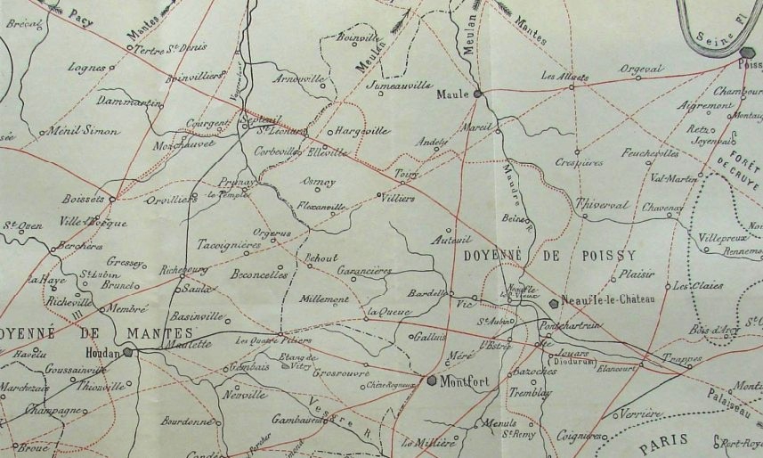 Ancien chemins de l'Iveline et du comté de Montfot (Dion, 1870)