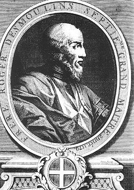 Roger de Moulins, Grand-Maître de l'Hôpital (gravure fantaisiste d'Ancien Régime)