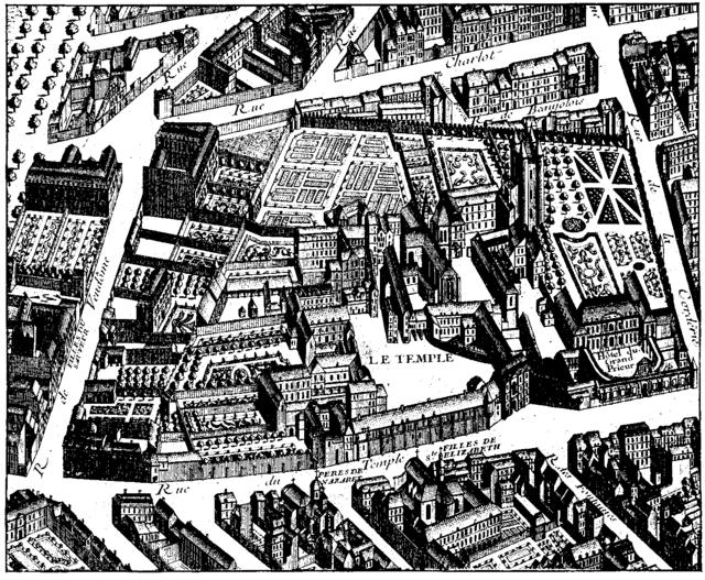 Le quartier du Temple en 1734 (plan Turgot)