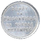 Dépôt des prisonniers de guerre de Nevers Bon de cantine France 25 Centimes 