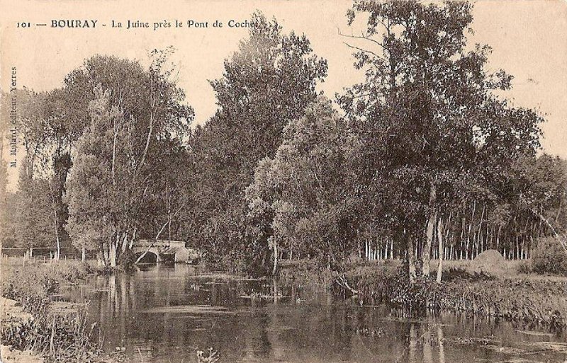 Bouray (carte  postale Mulard n&deg;101: La Juine pr&egrave;s le Pont de Cochet)