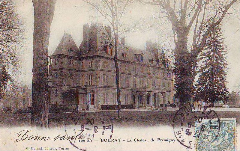 Bouray (carte postale Mulard n&deg;106 bis: Le Ch&acirc;teau de Fr&eacute;migny)