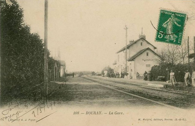 Bouray (carte postale Mulard n&deg;108: La Gare)