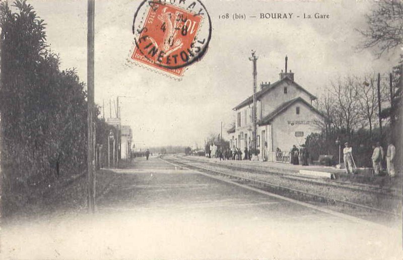 Bouray (carte postale Mulard n&deg;108 bis: La Gare)