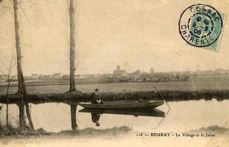 Bouray (carte postale Mulard n&deg;118: Le Village et la Juine)