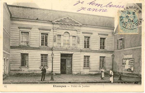 Le Palais de Justice en 1903 (carte postale Berthaud frères n°27)