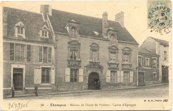 L'Hôtel de Diane de Poitiers en 1903 (carte postale Berthaud frères n°38)