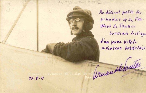 Aviateur de Pontac au volant (1911)