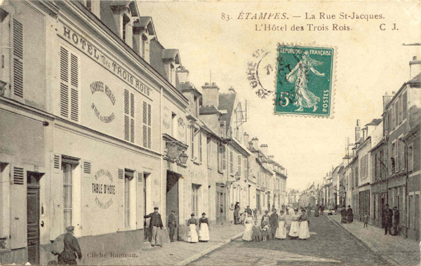L'hôtel des Trois-Rois en 1910 (cliché Rameau)