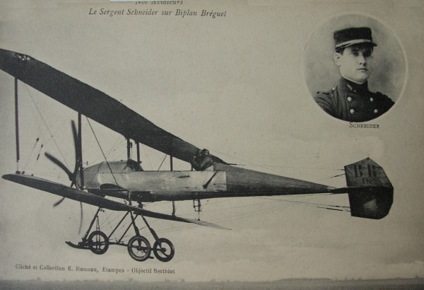 Schneider sur biplan Bréguet