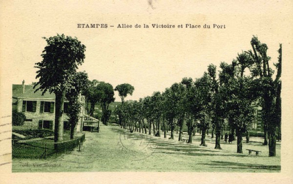 Collection Veuve Rosnet (Combier): Allée de la Victoire et Place du Port dans la collection Rosnet (version verte)