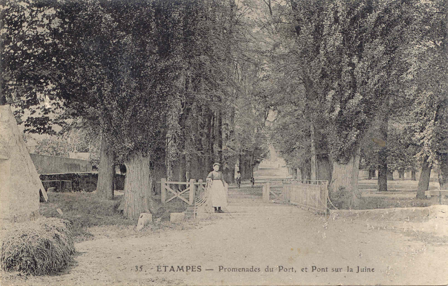 Ernest Le Deley: Promenades du Port, et Pont sur la Juine (1908)