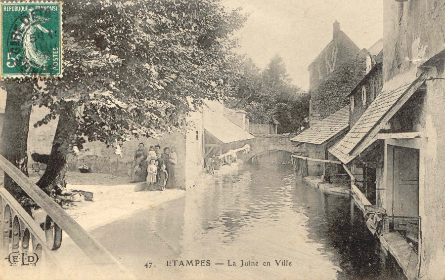 Ernest Le Deley: Etampes - La Juine en Ville (1908)