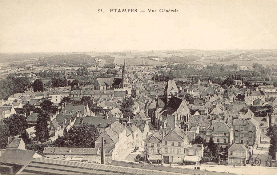 Ernest Le Deley: Etampes - Vue Générale (1908)
