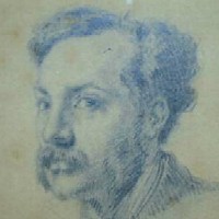 Portrait de Berchère par Gustave Moreau (1852, lavis, Musée d'Etampes)