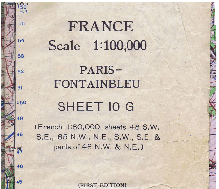 Titre (carte britannique de l'Île-de-France, vers 1944)