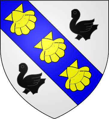 Blason de la famille de La Barre, dessiné par Bernard Gineste