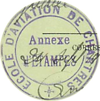 Tampon de l'Ecole militaire d'aviation d'Etampes (1915)
