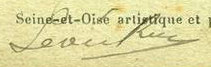 Signature de Léon Rey (Etampes, 1917)